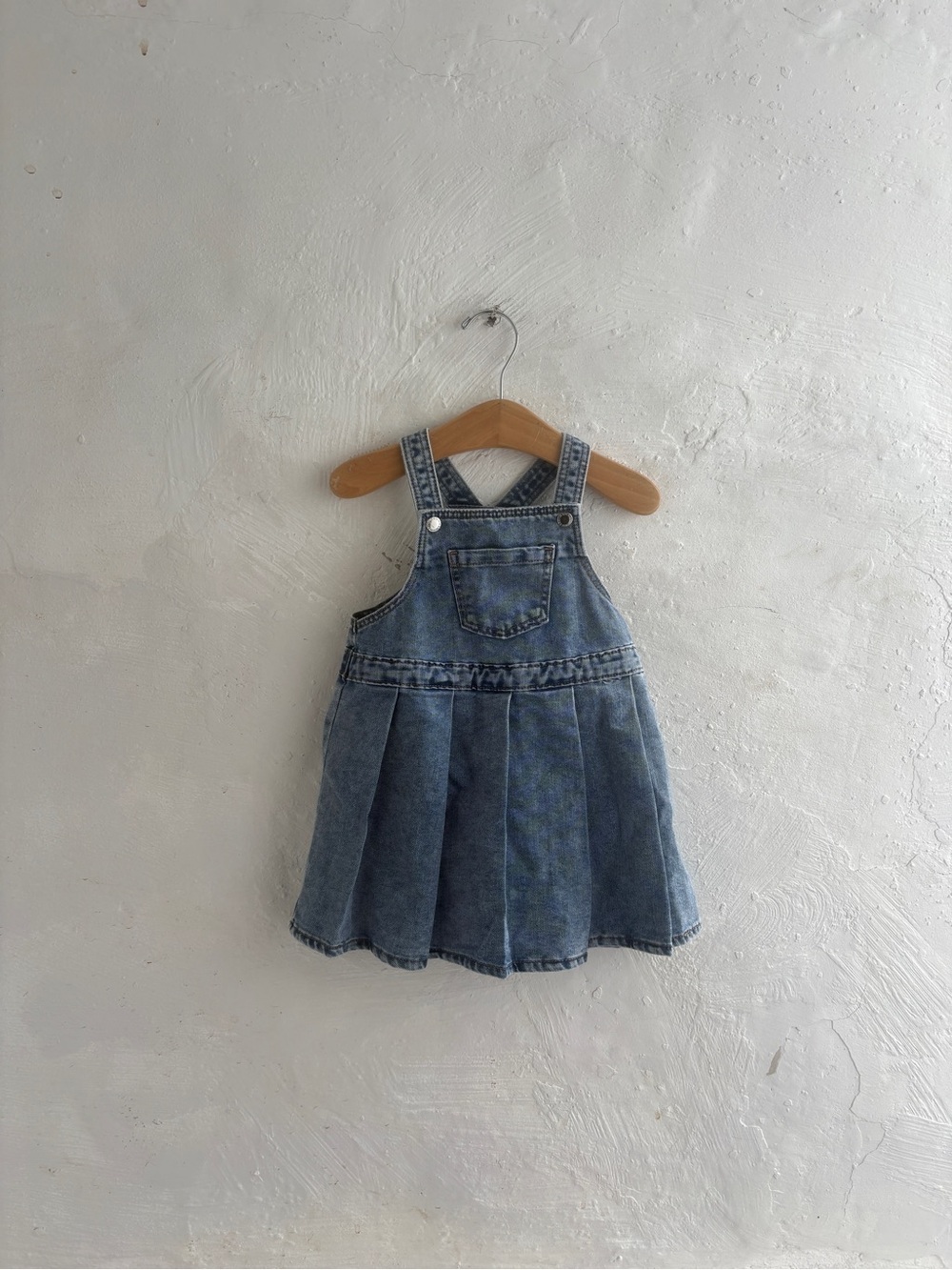 H&M denim cotton blend dress 18
months